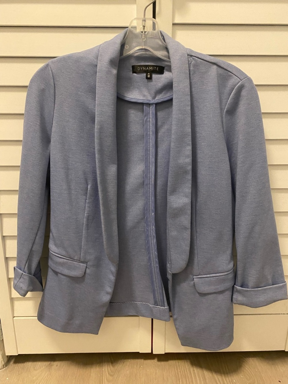 Dynamite Powder Blue Open-Front Blazer